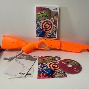 Arcade Shooting Gallery w Blaster Nintendo Wii Complete Bundle